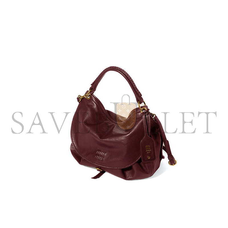 MIU MIU RENDEZ-VOUS LEATHER BAG 5BC219 (39.5*33*15cm)